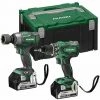 Hitachi - Hikoki - Pack Machines à Batterie Perceuse-visseuse Et Boulonneuse 18V 2x5Ah Li-Ion - KC18DPLWDZ